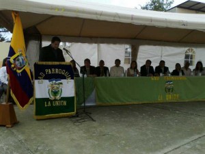 Lectura del Acuerdo a la Parroquia La Unión